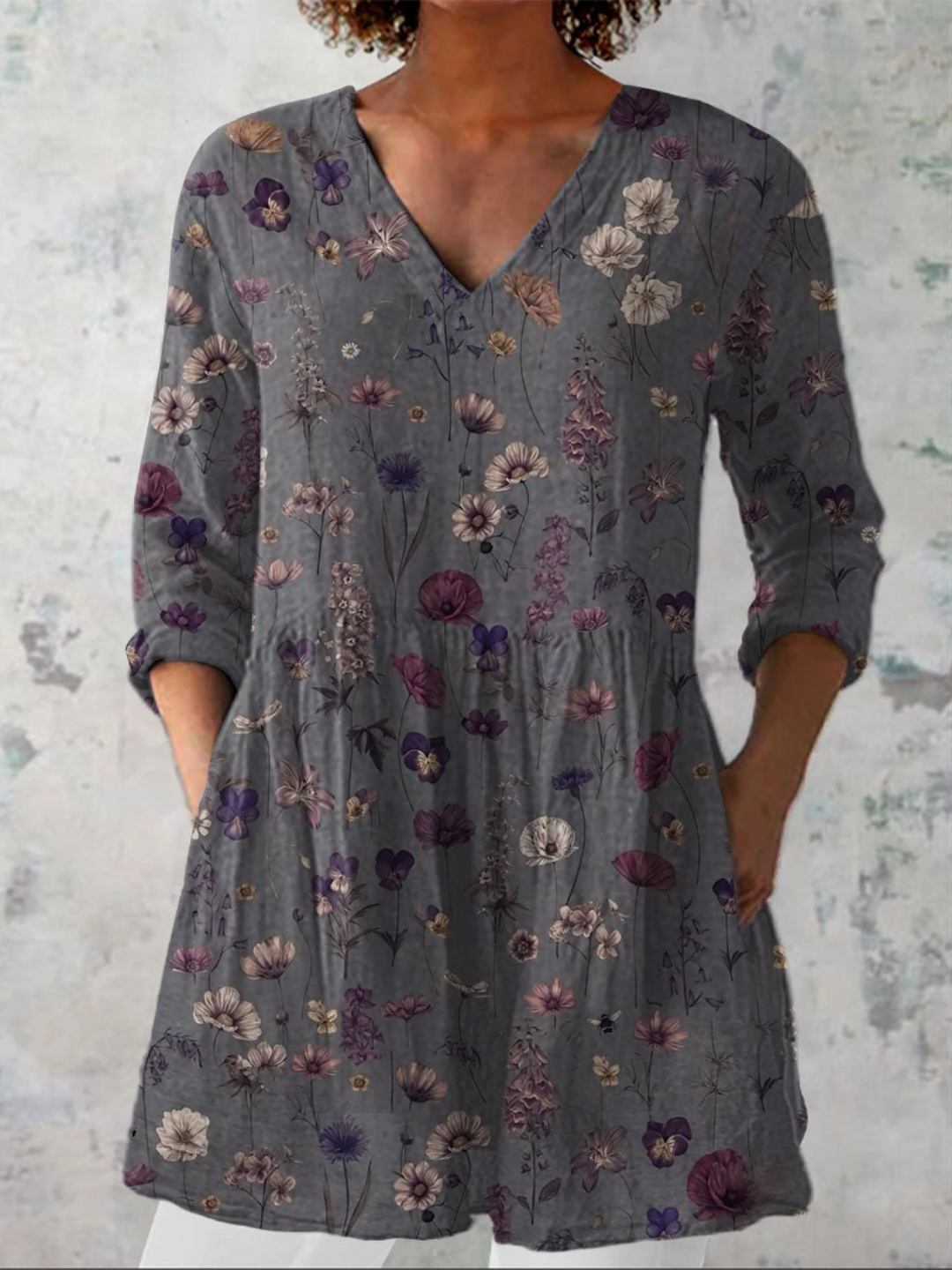 Audrey | Long-sleeved Blouse with V-Neck