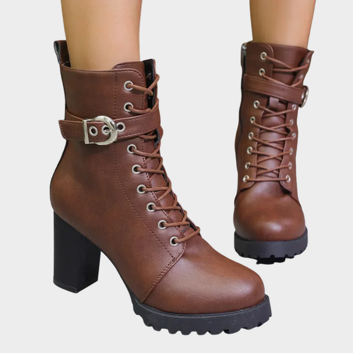 Quinn | Ankle Boots with Flared Heel