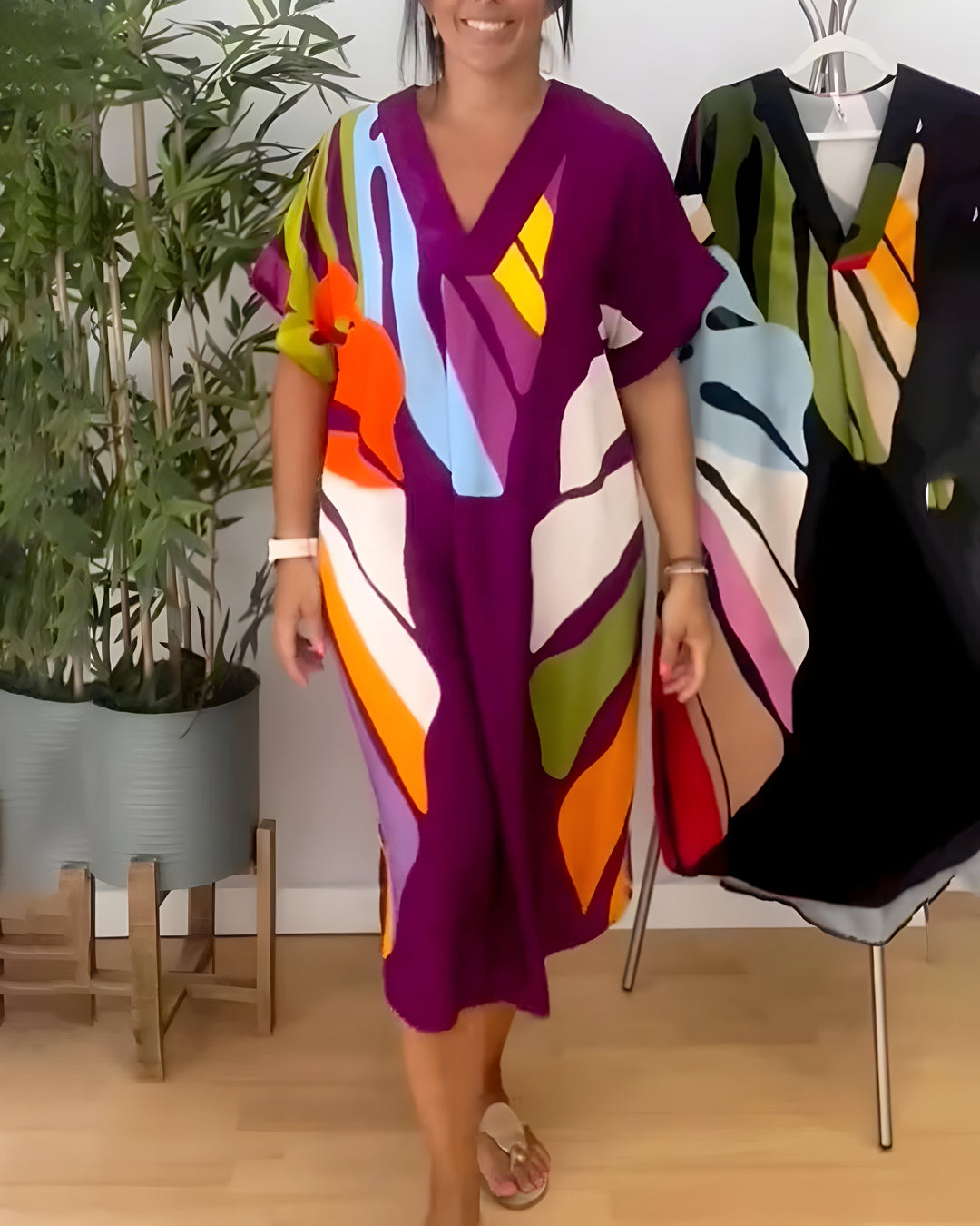 Rianna - Dress with abstract print