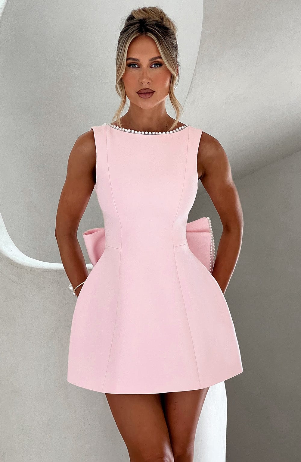Damen Ärmelloses Mini-Kleid