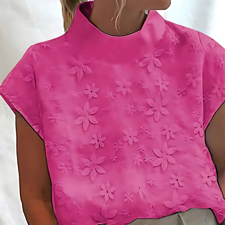 Doutzen™ - Women's Blouse with Lace Trim and Half-Length Sleeves