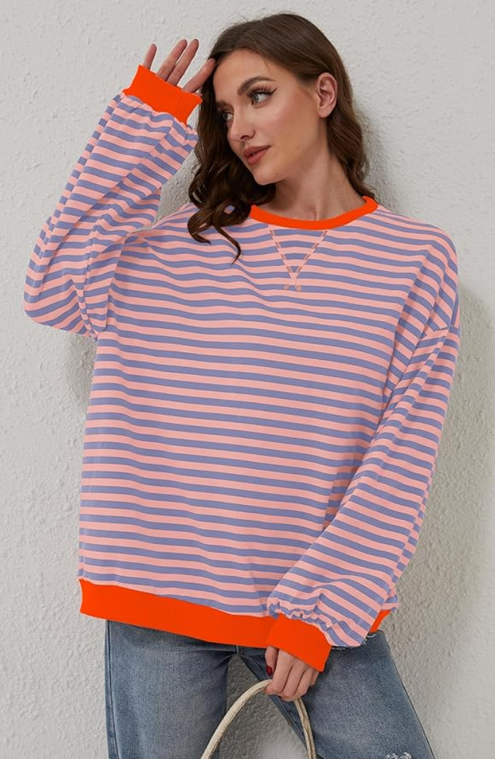 Amelia - Oversized Striped Jumper