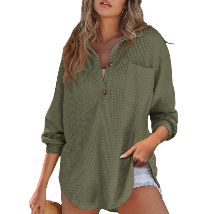 KATHRYN™ – Airy V-Neck Button-Up Blouse