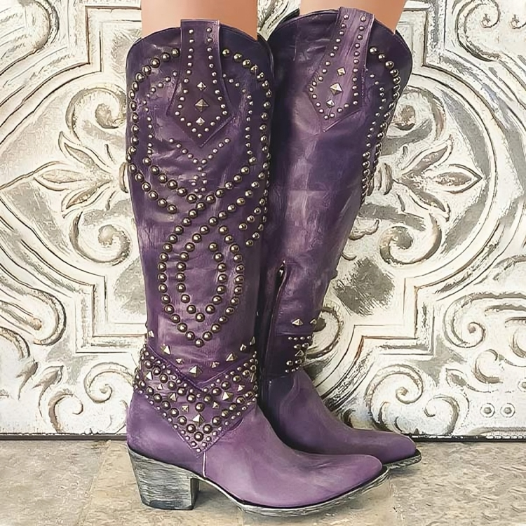 Mia™ - Western Knee-High Boots