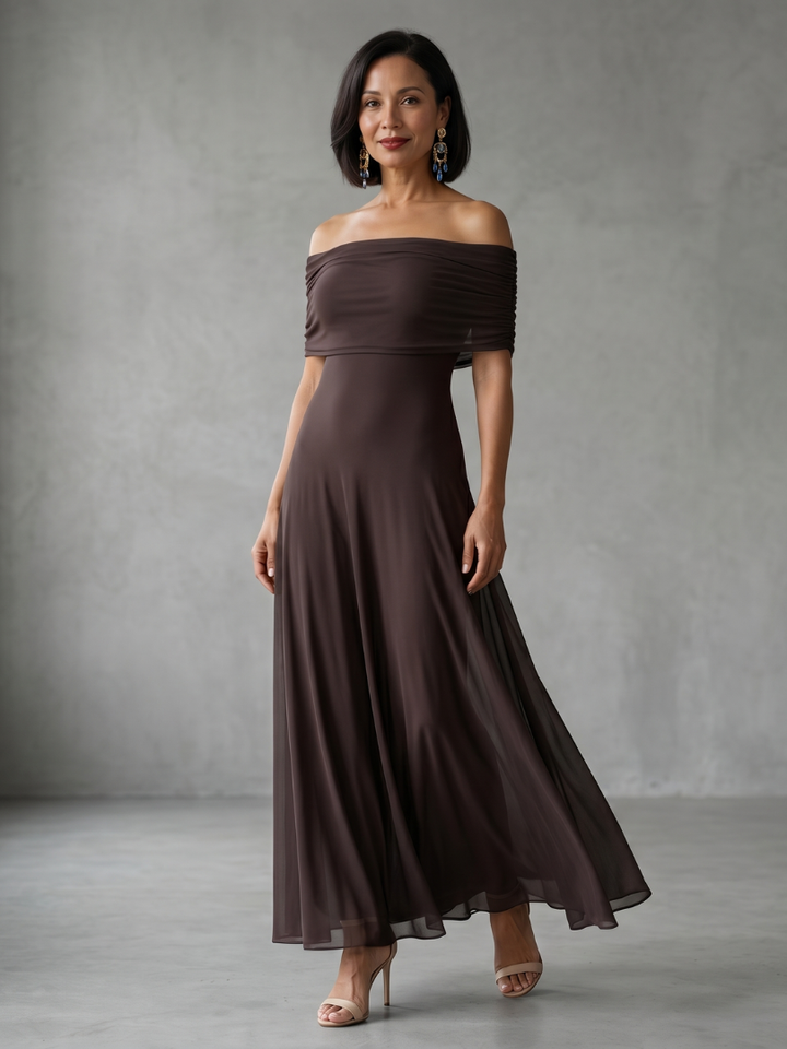 June | Off-the-Shoulder Draped Midi Dress