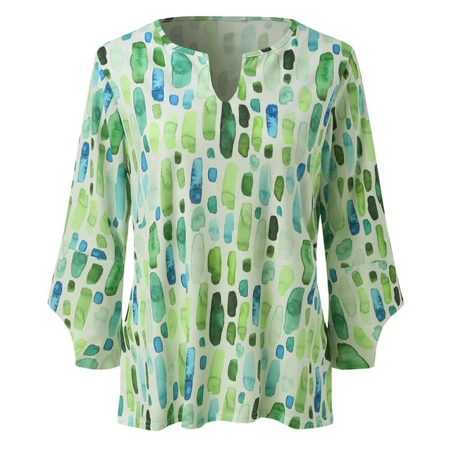 Julia™ - Geometrically Printed Loose Blouse