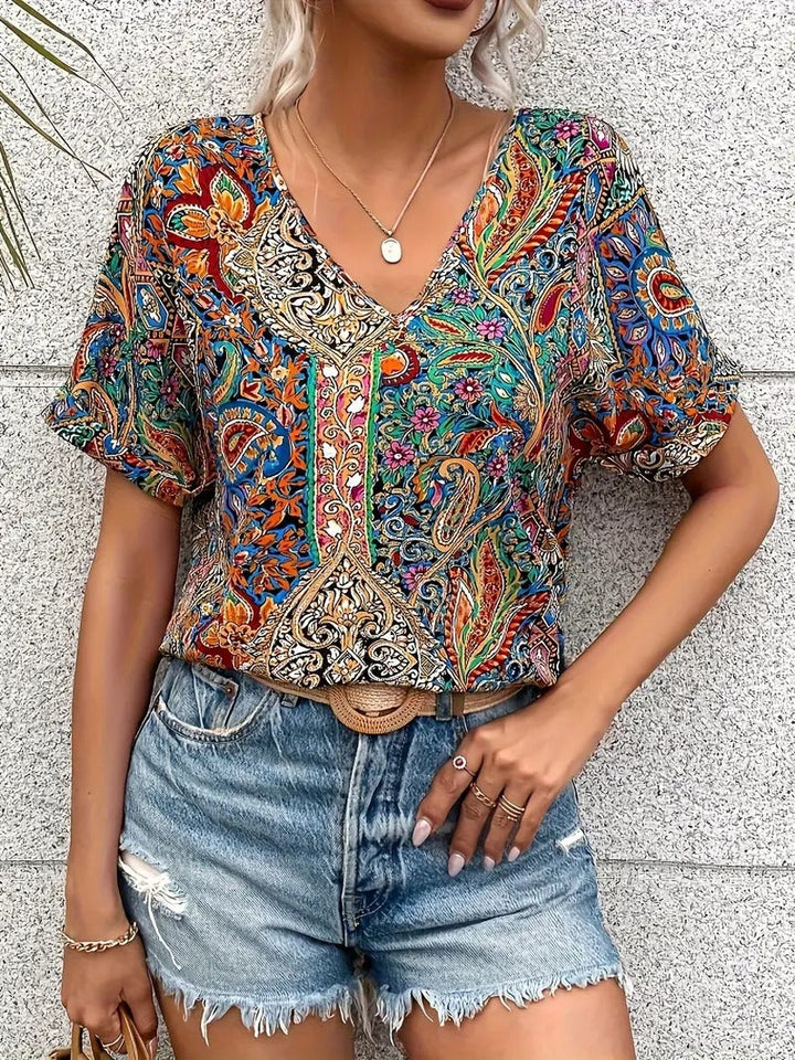 Livia - Loose Summer Paisley Top