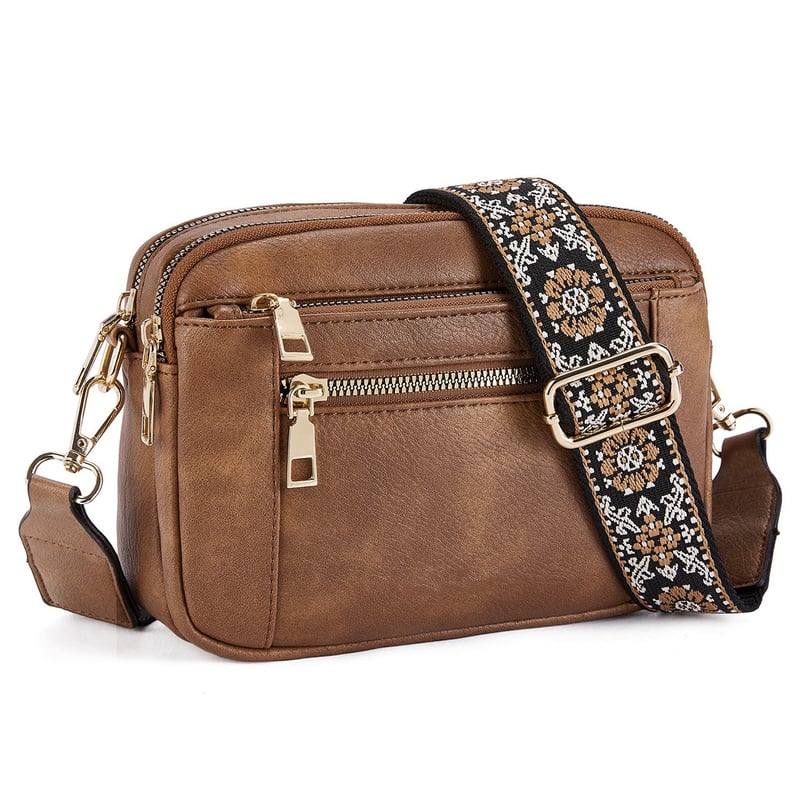 Erikka | Elegant Shoulder Bag with Patterned Adjustable Strap
