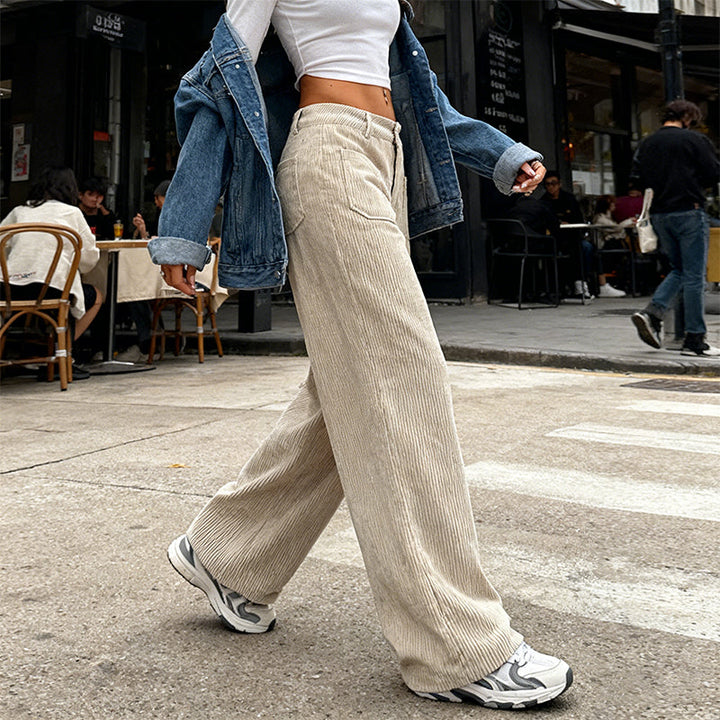 Women's Leisure High-Waisted Trousers – Loose Fit for Ultimate Comfort and Style