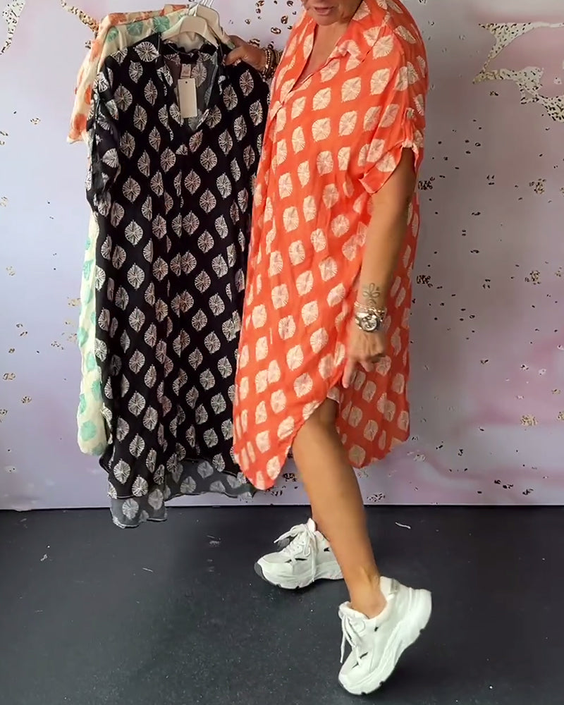 Liora™ - Women's Spring Dress with Lapels