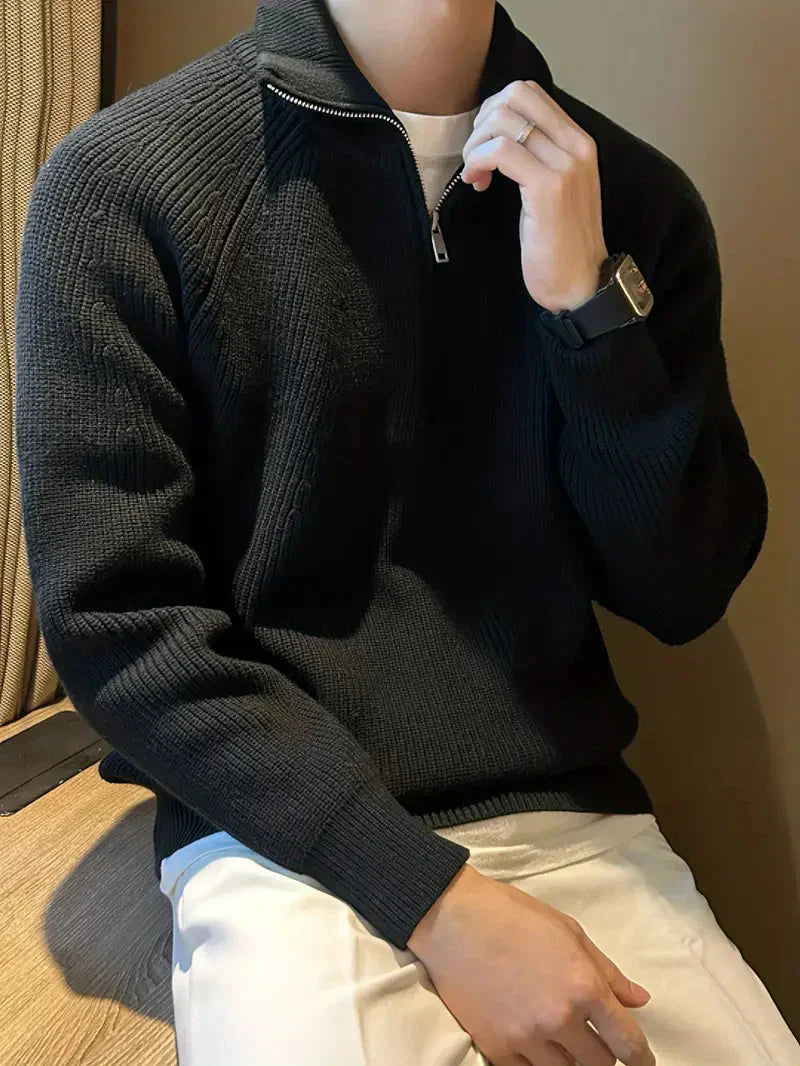 Brit & Boho™️ | Ethan Classic Knit Zipper
