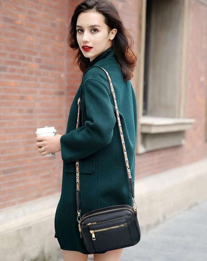 Erikka | Elegant Shoulder Bag with Patterned Adjustable Strap