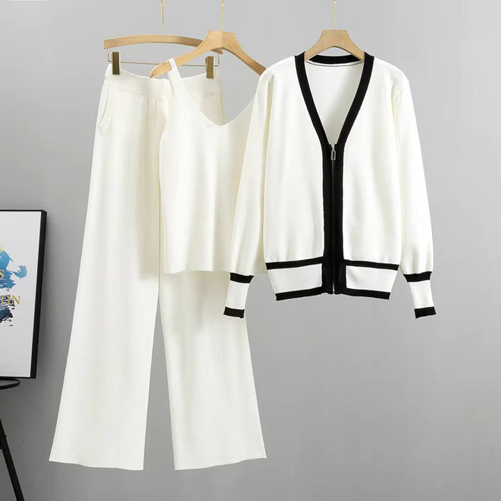 Nadia - Chic Knitted Three-Piece Ensemble