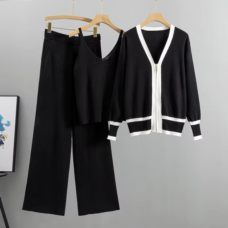 Nadia - Chic Knitted Three-Piece Ensemble