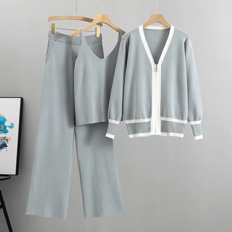 Nadia - Chic Knitted Three-Piece Ensemble