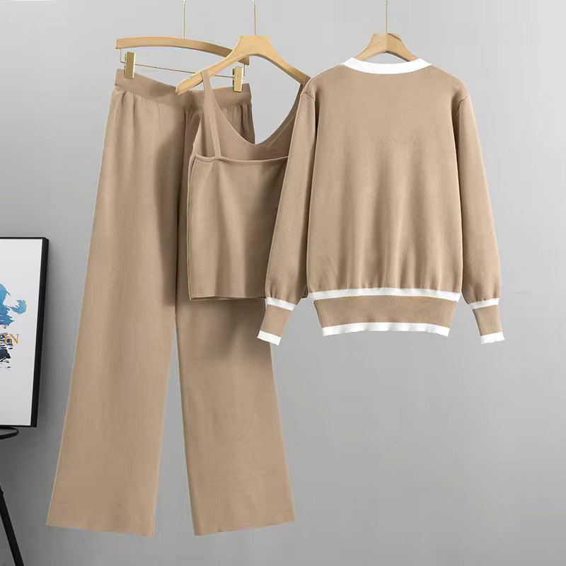 Nadia - Chic Knitted Three-Piece Ensemble
