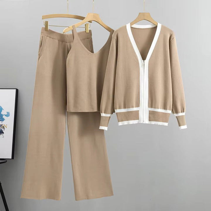 Nadia - Chic Knitted Three-Piece Ensemble
