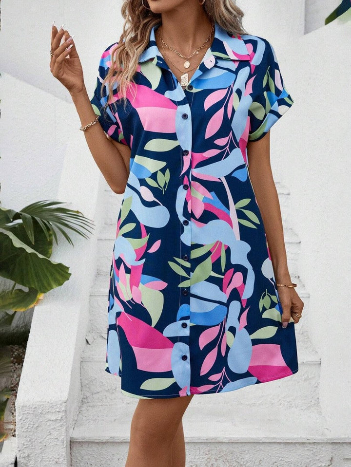 Tiana - Printed Shirt Dress