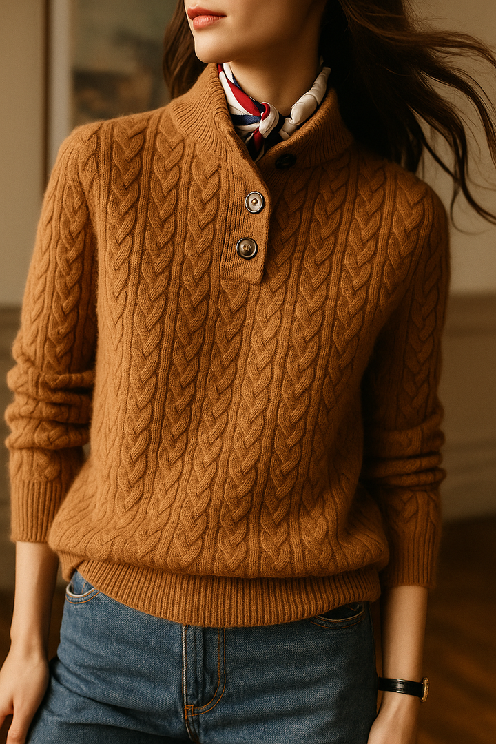 Arden Button-Front Pullover