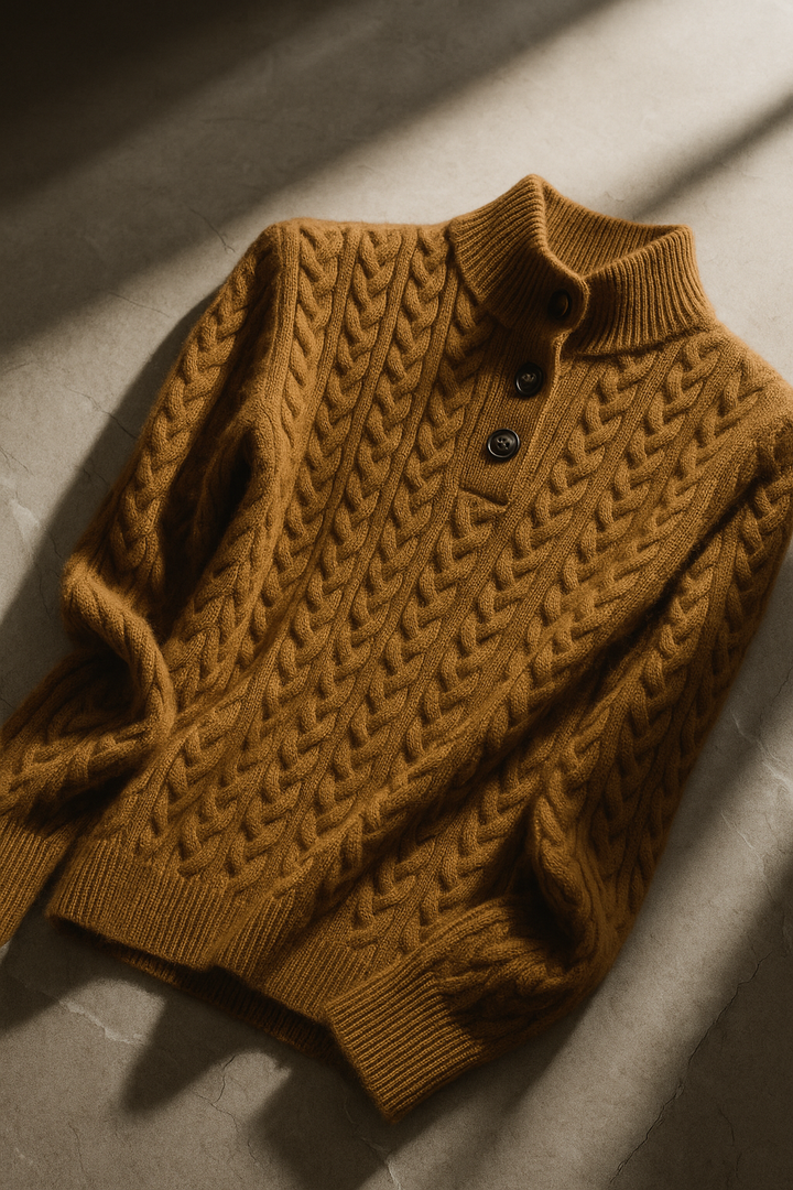 Arden Button-Front Pullover
