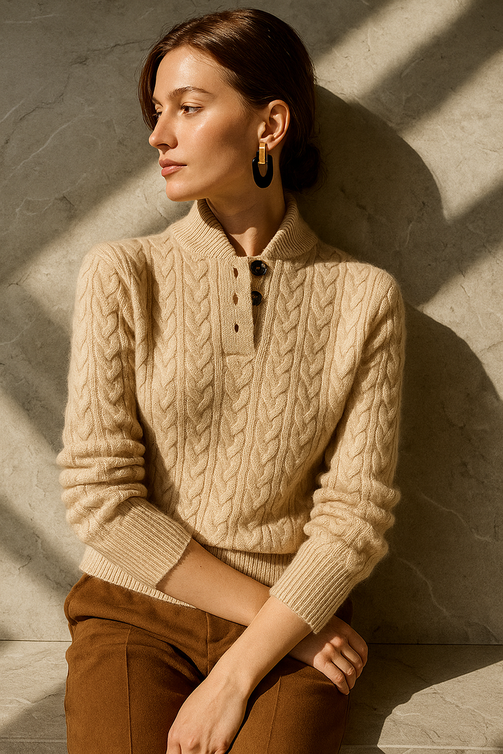 Arden Button-Front Pullover