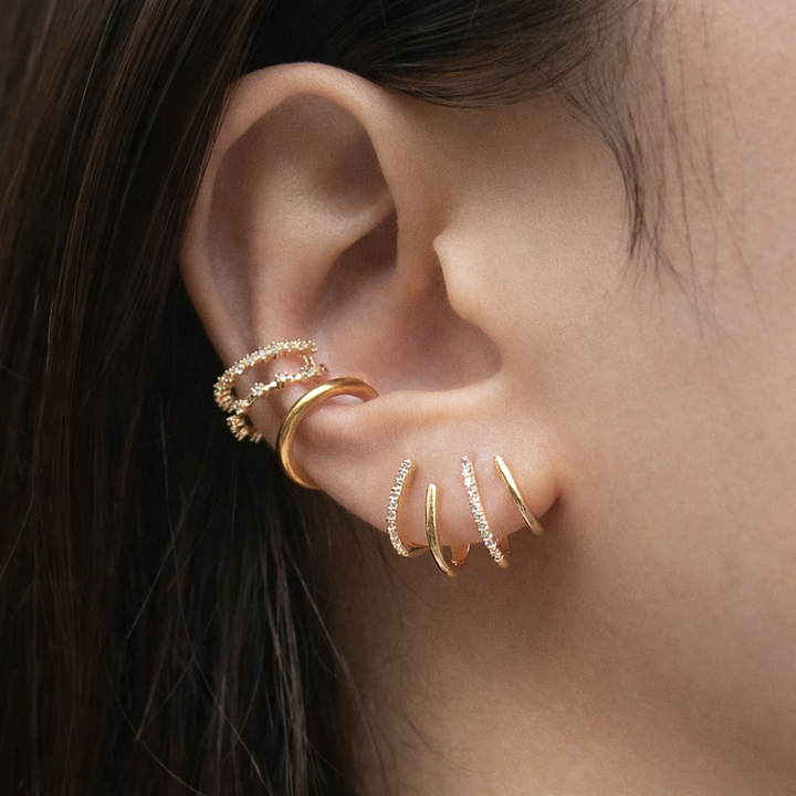 Cubic Zirconia Claw Earrings