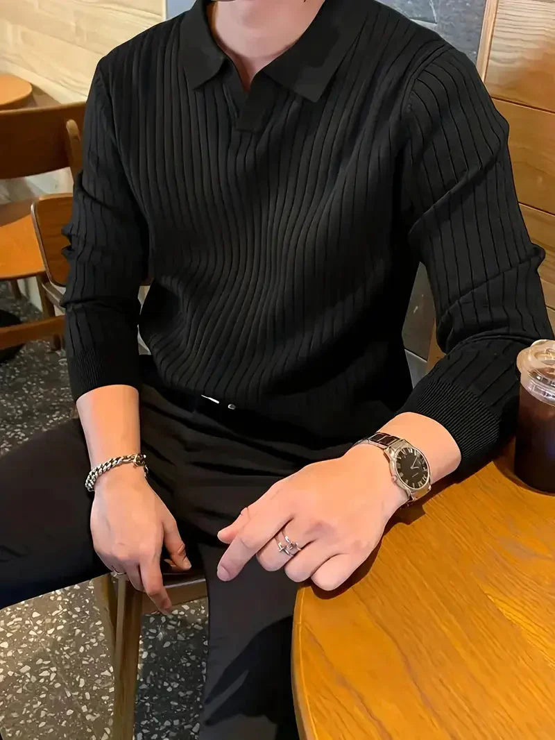 Brit & Boho™️ | Ribbed Knit Sweater Shirt