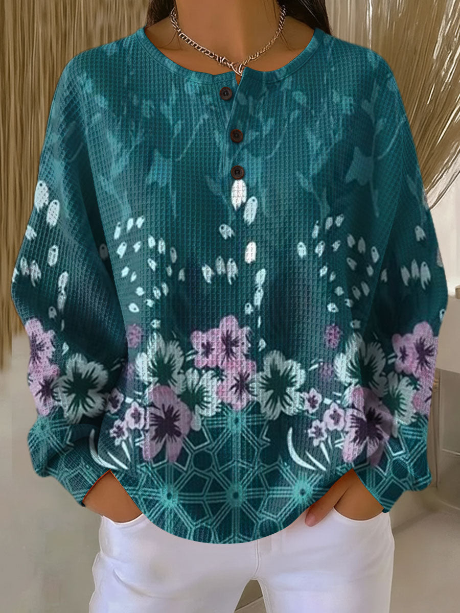 Nora | Sweater with Floral Color Design