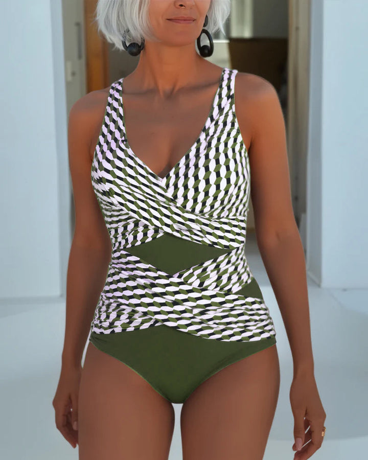 Serena | One-Piece V-Neck Vacation Swimsuit