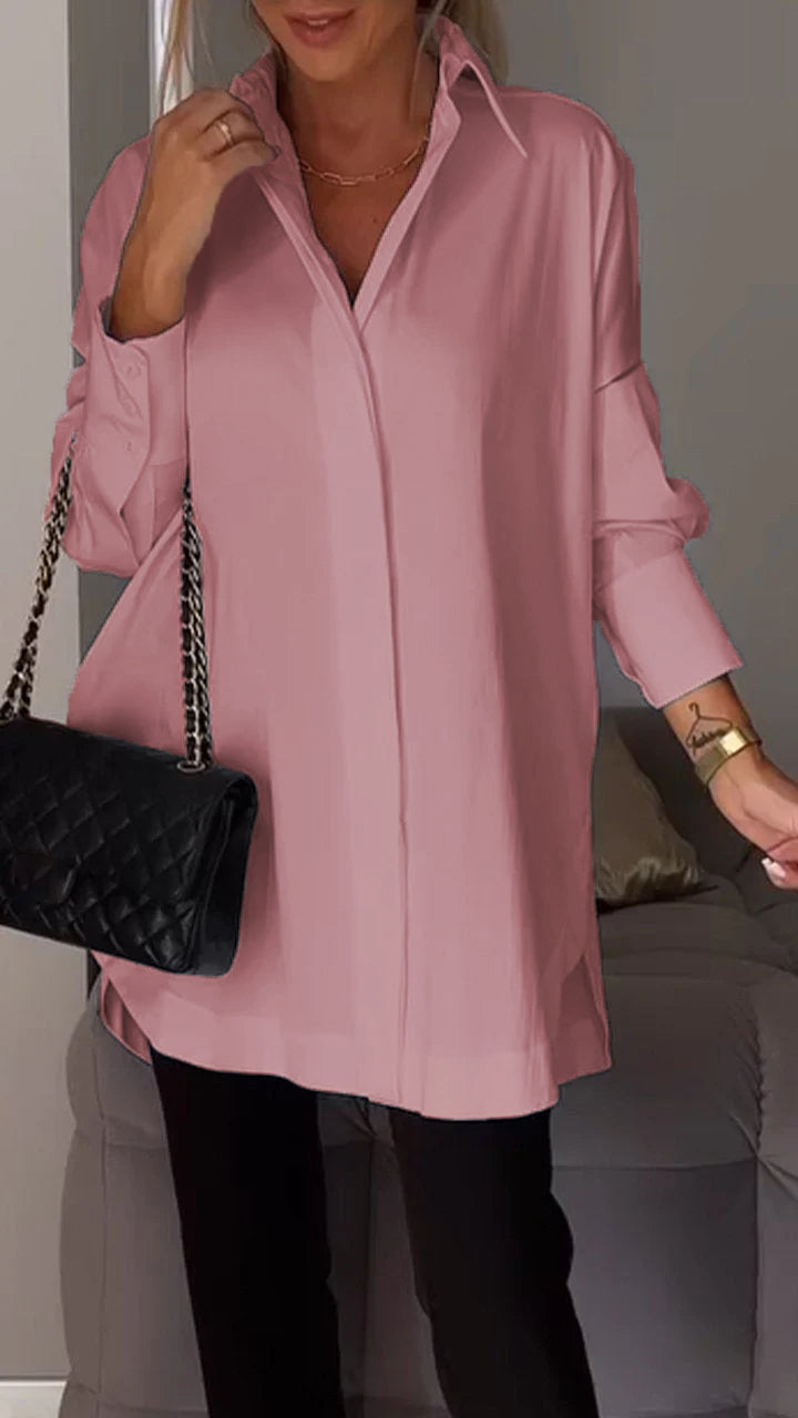 Edvige - Casual Shirt With Slit And Cuffs