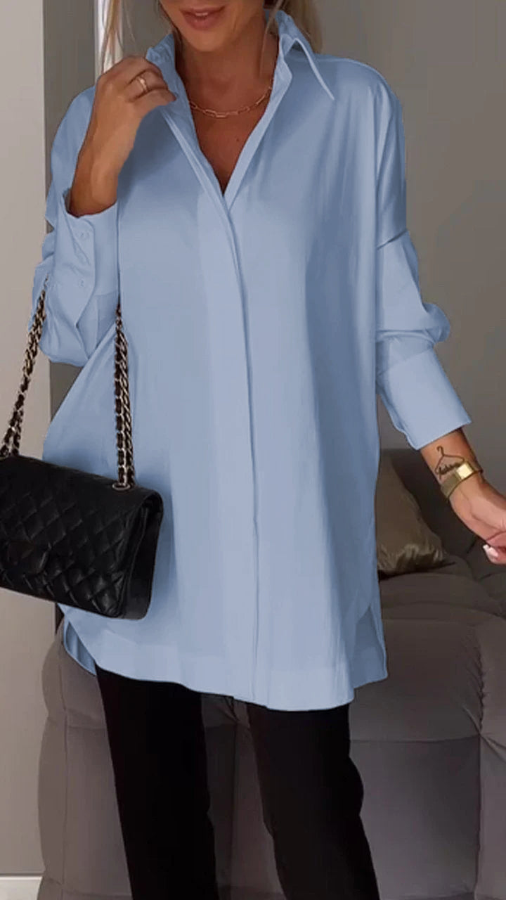 Edvige - Casual Shirt With Slit And Cuffs