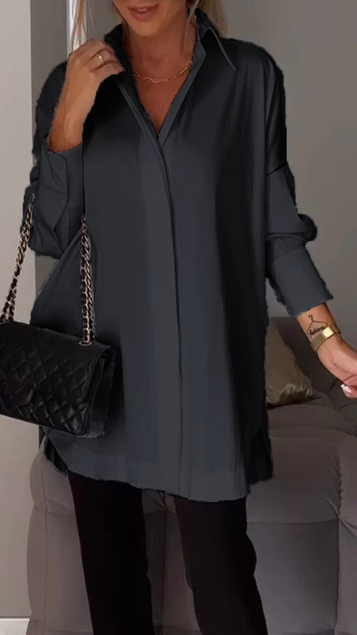 Edvige - Casual Shirt With Slit And Cuffs