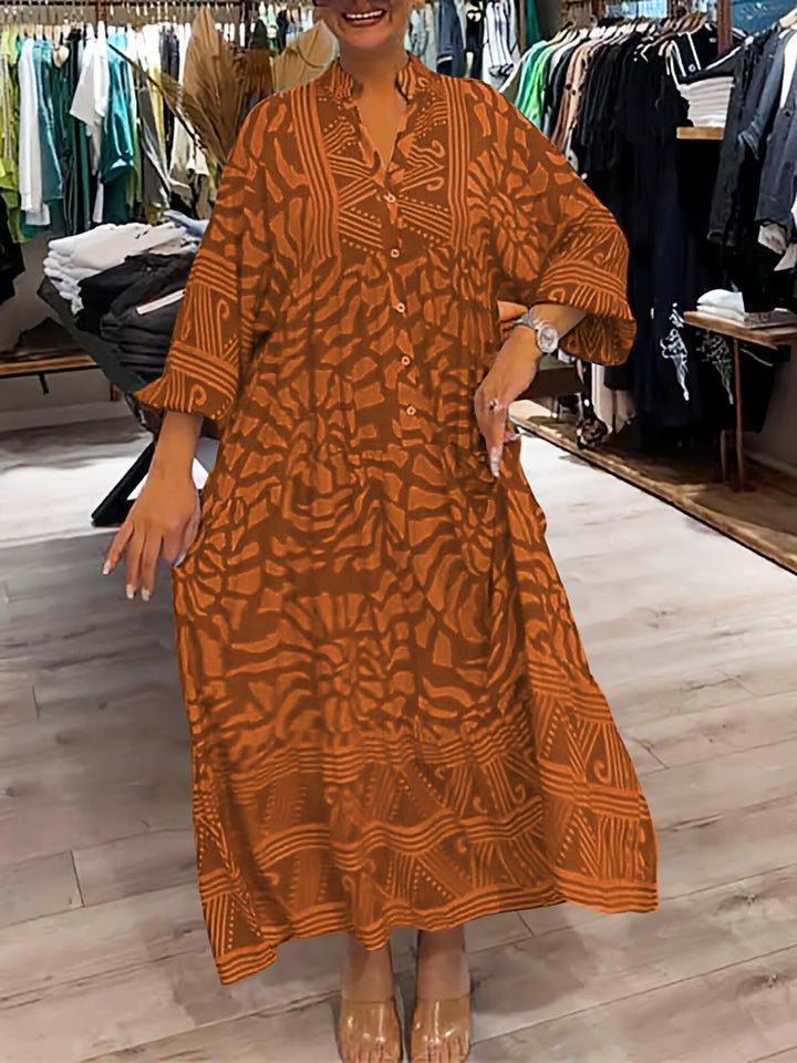 Mira | V-Neck Printed Dress (Almost sold out)