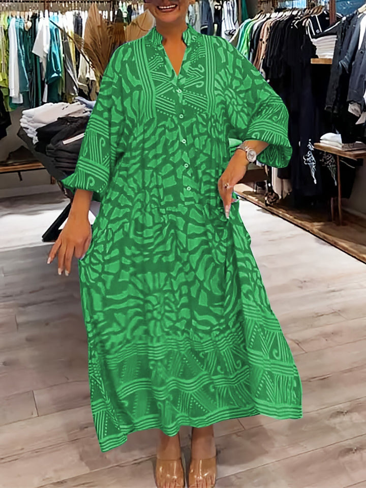 Mira | V-Neck Printed Dress (Almost sold out)