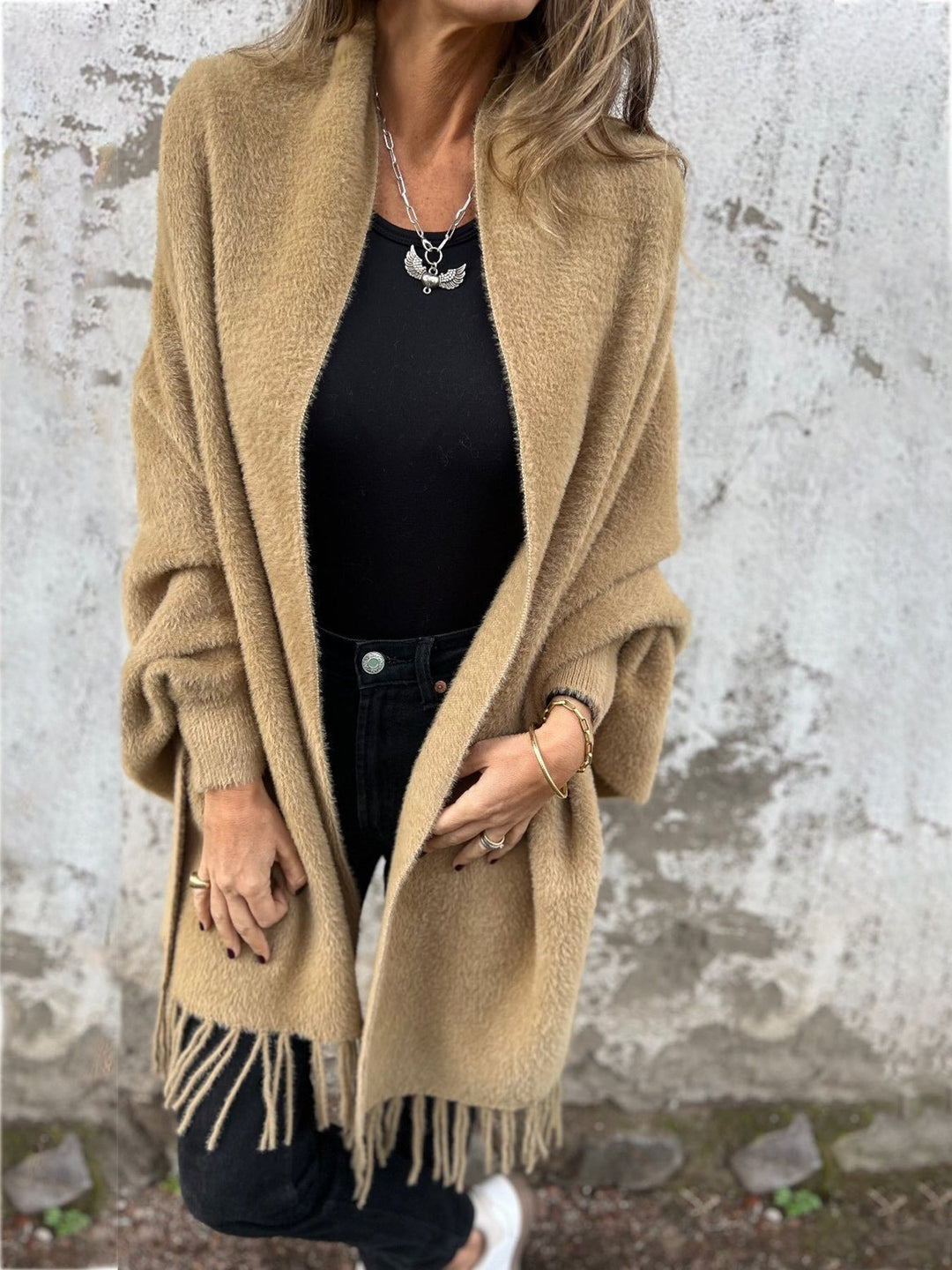 Hannah - Elegant Long-Sleeved Wrap Top