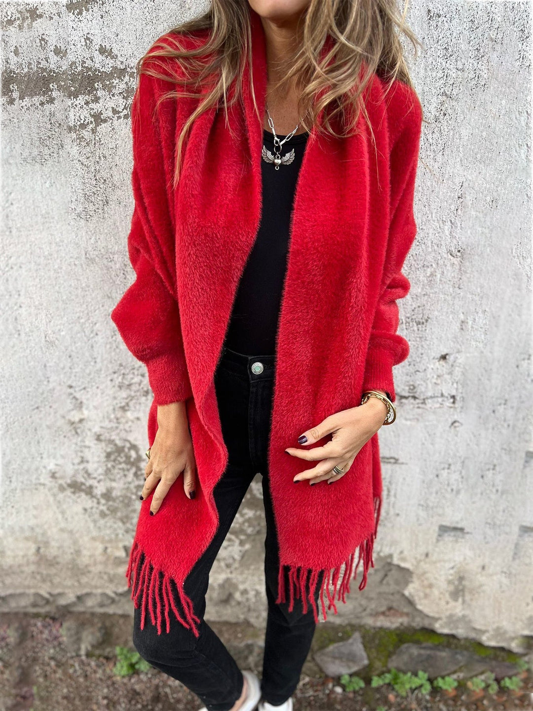 Hannah - Elegant Long-Sleeved Wrap Top
