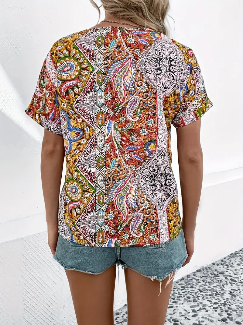 Livia - Loose Summer Paisley Top