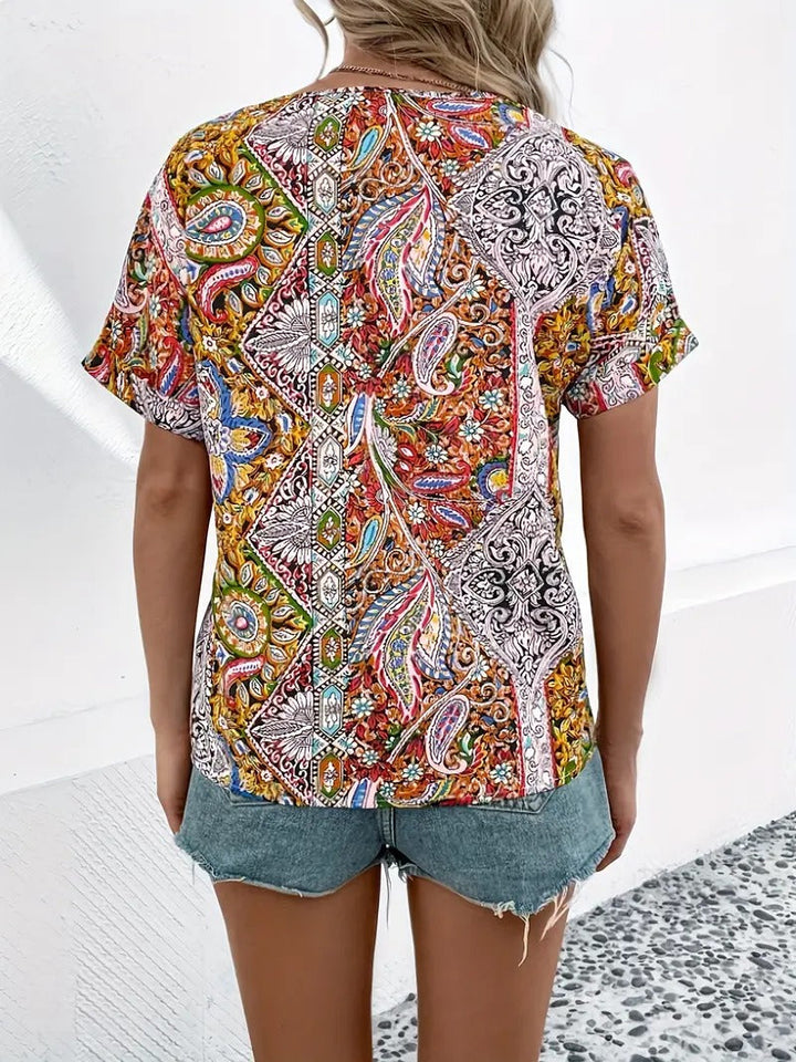 Livia - Loose Summer Paisley Top