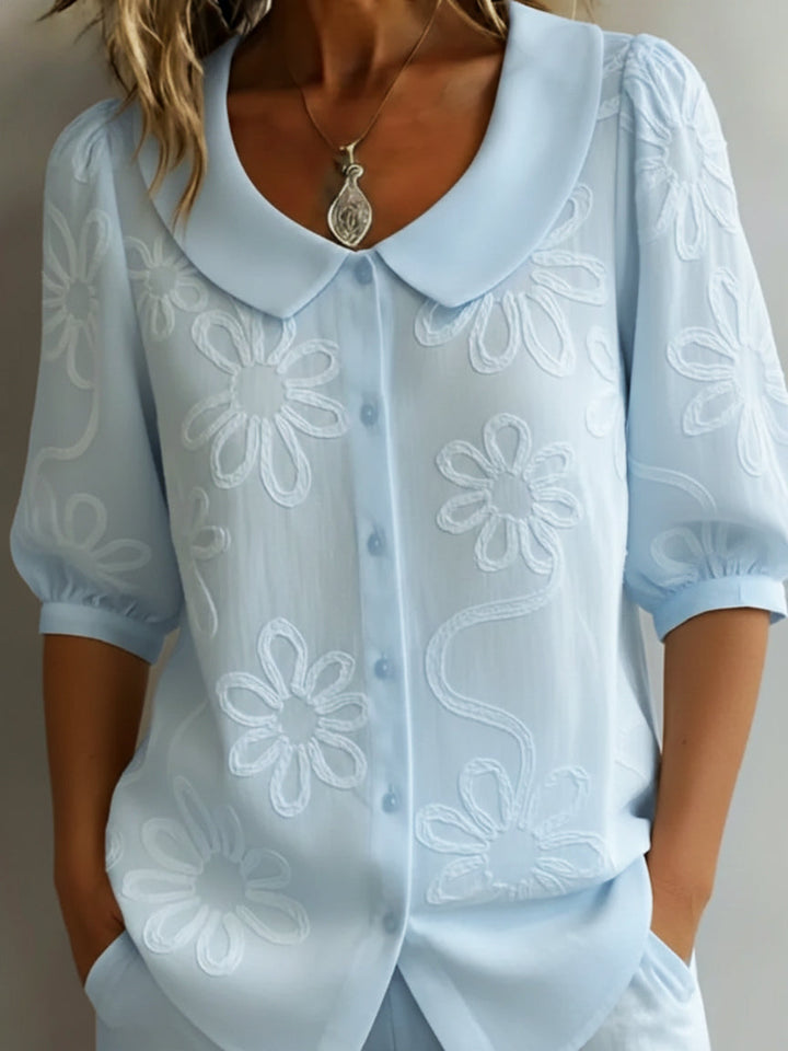 Aurélie™ — Lightweight Blouse with Floral Design for Natural Elegance
