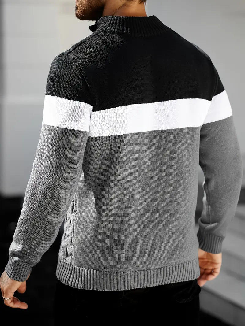 Brit & Boho™️ | The Atlas Henley Knit Sweater