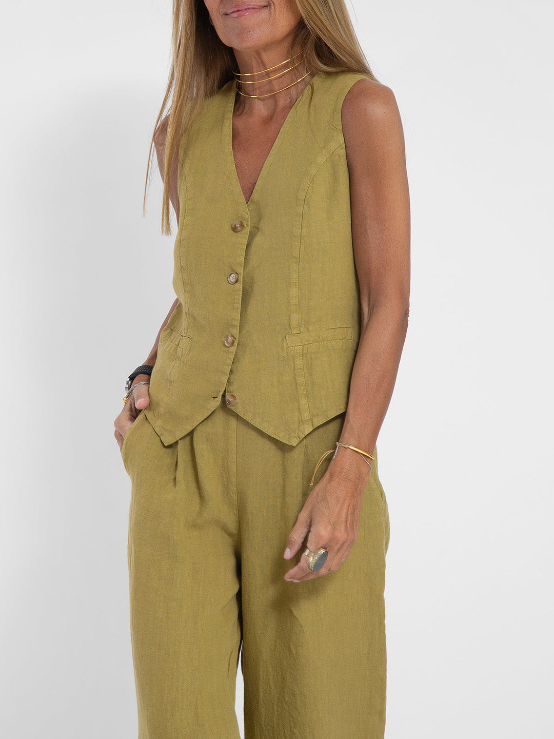 Ella | Vest Wide Leg Pants Set (Almost sold out)