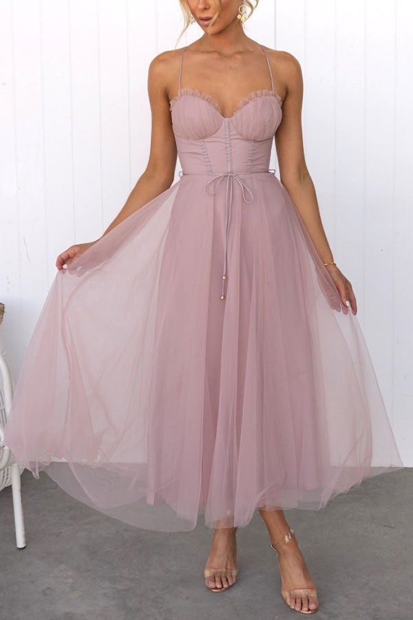 Contemporary Princess Maxi Dress with Straps for Parties