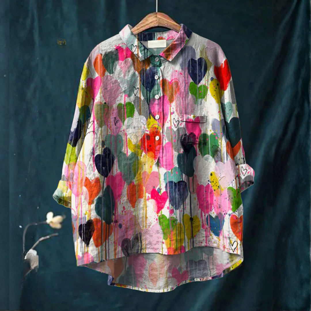 Carlotta - Patterned Linen Shirt