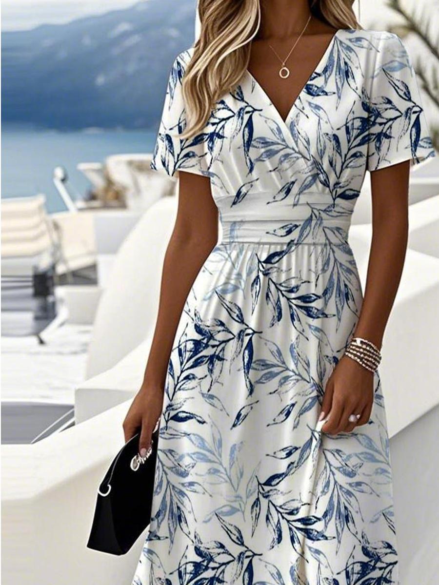 Lilibeth - Garden Breeze Design Midi Dress