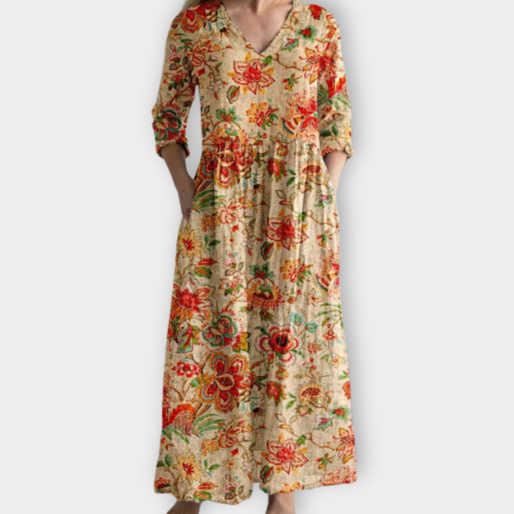 Edelinde | Boho Maxi Dress in Soft Premium Fabric