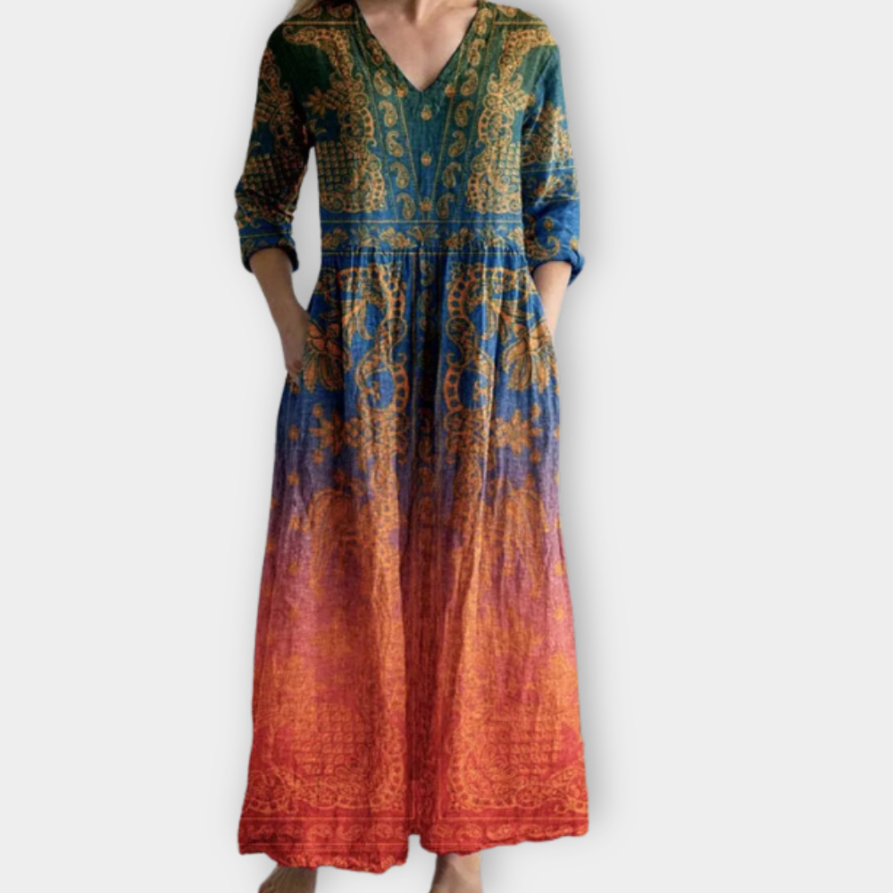 Demetria | Boho Maxi Dress made from Soft Premium Fabric