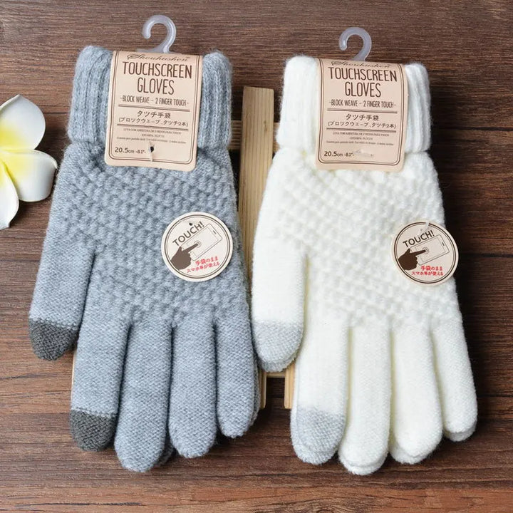 Gestrickte Touchscreen-Handschuhe für Damen