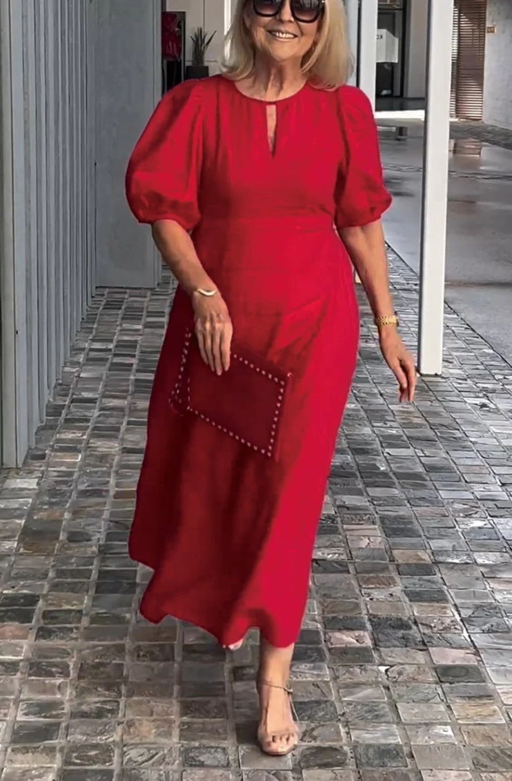 Juliana - Elegant Dress with Puff Sleeves