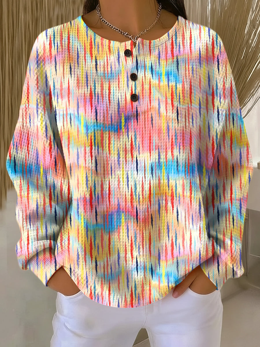 Sofia | Colorful Sweater with Droplet Pattern