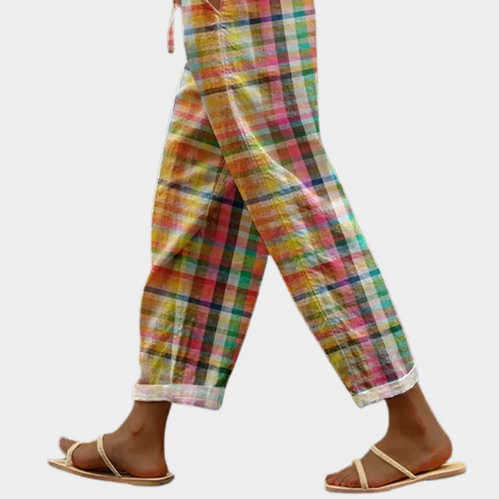 Michelle™ - Comfortable Plaid Trousers